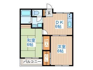 第２モトキハイツの物件間取画像